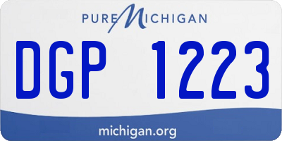 MI license plate DGP1223