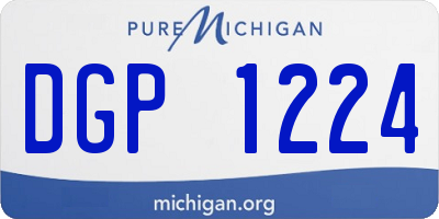 MI license plate DGP1224