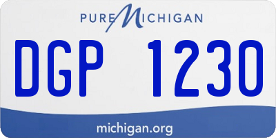 MI license plate DGP1230