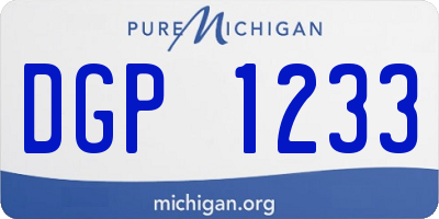 MI license plate DGP1233