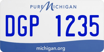 MI license plate DGP1235