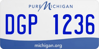 MI license plate DGP1236