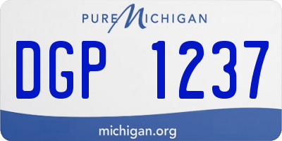 MI license plate DGP1237