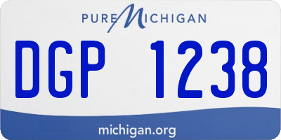 MI license plate DGP1238