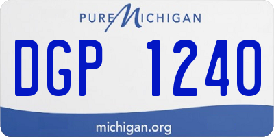 MI license plate DGP1240