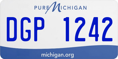 MI license plate DGP1242