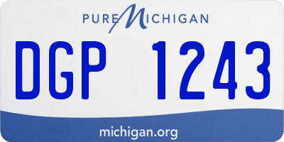 MI license plate DGP1243