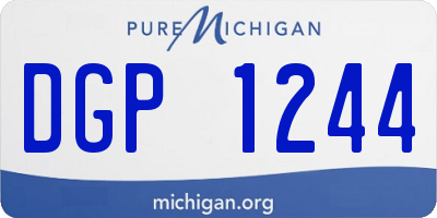 MI license plate DGP1244
