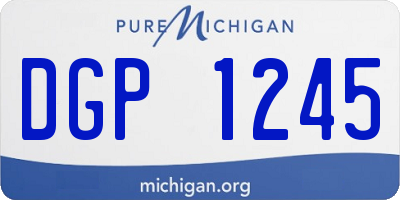 MI license plate DGP1245