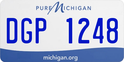 MI license plate DGP1248
