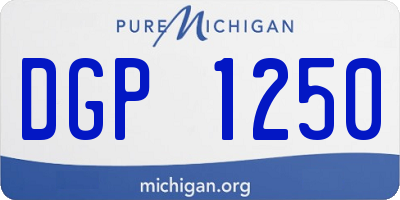 MI license plate DGP1250