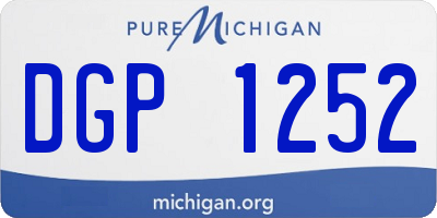 MI license plate DGP1252