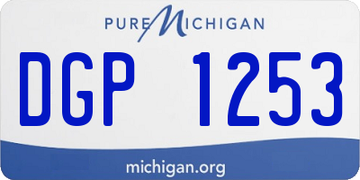MI license plate DGP1253