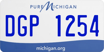 MI license plate DGP1254
