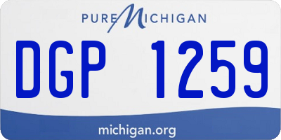 MI license plate DGP1259