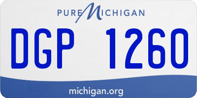MI license plate DGP1260