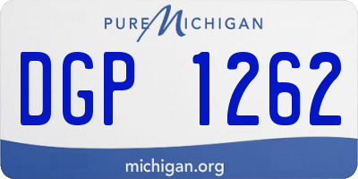 MI license plate DGP1262