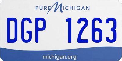 MI license plate DGP1263