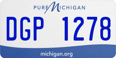 MI license plate DGP1278