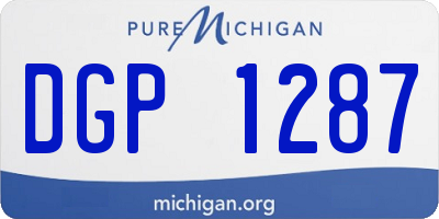 MI license plate DGP1287