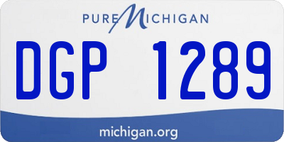 MI license plate DGP1289
