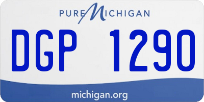 MI license plate DGP1290