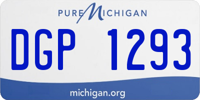 MI license plate DGP1293