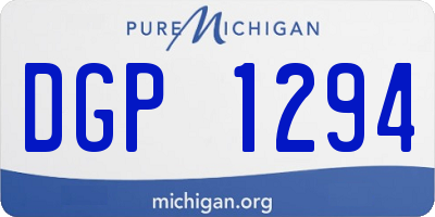 MI license plate DGP1294