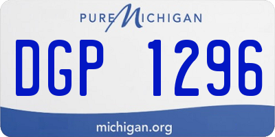 MI license plate DGP1296