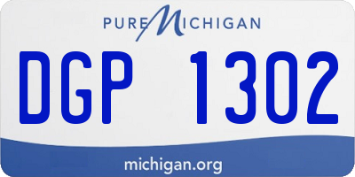 MI license plate DGP1302