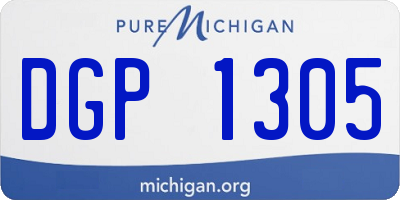 MI license plate DGP1305