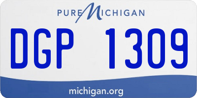 MI license plate DGP1309