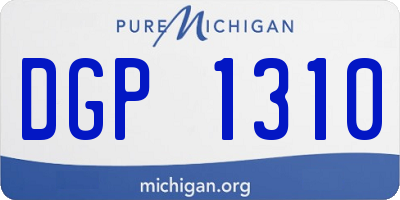 MI license plate DGP1310
