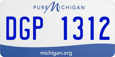 MI license plate DGP1312