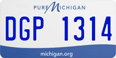 MI license plate DGP1314