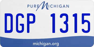 MI license plate DGP1315
