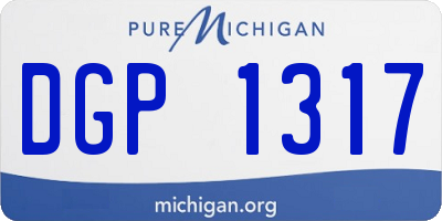 MI license plate DGP1317