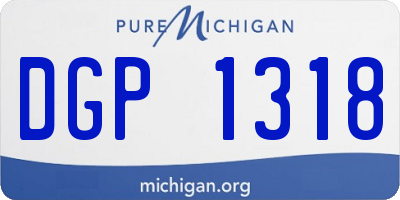 MI license plate DGP1318