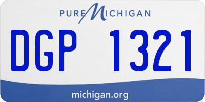MI license plate DGP1321