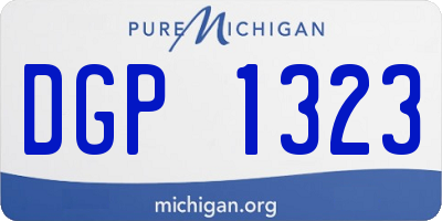 MI license plate DGP1323