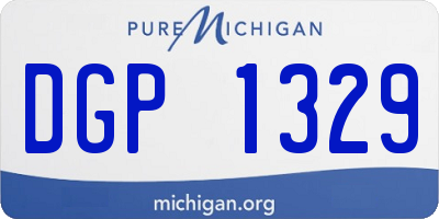 MI license plate DGP1329