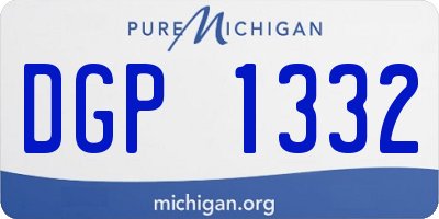 MI license plate DGP1332