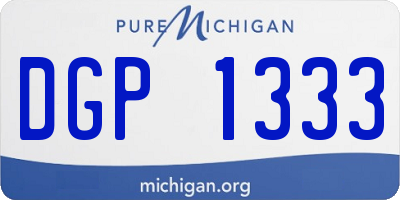 MI license plate DGP1333