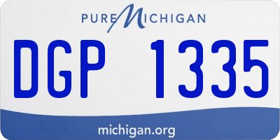 MI license plate DGP1335