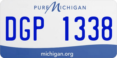 MI license plate DGP1338