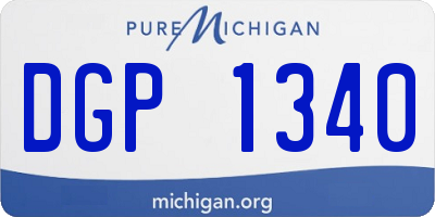 MI license plate DGP1340