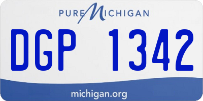MI license plate DGP1342