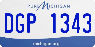 MI license plate DGP1343