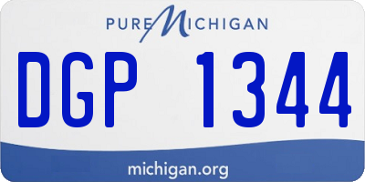 MI license plate DGP1344