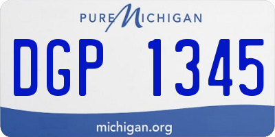 MI license plate DGP1345